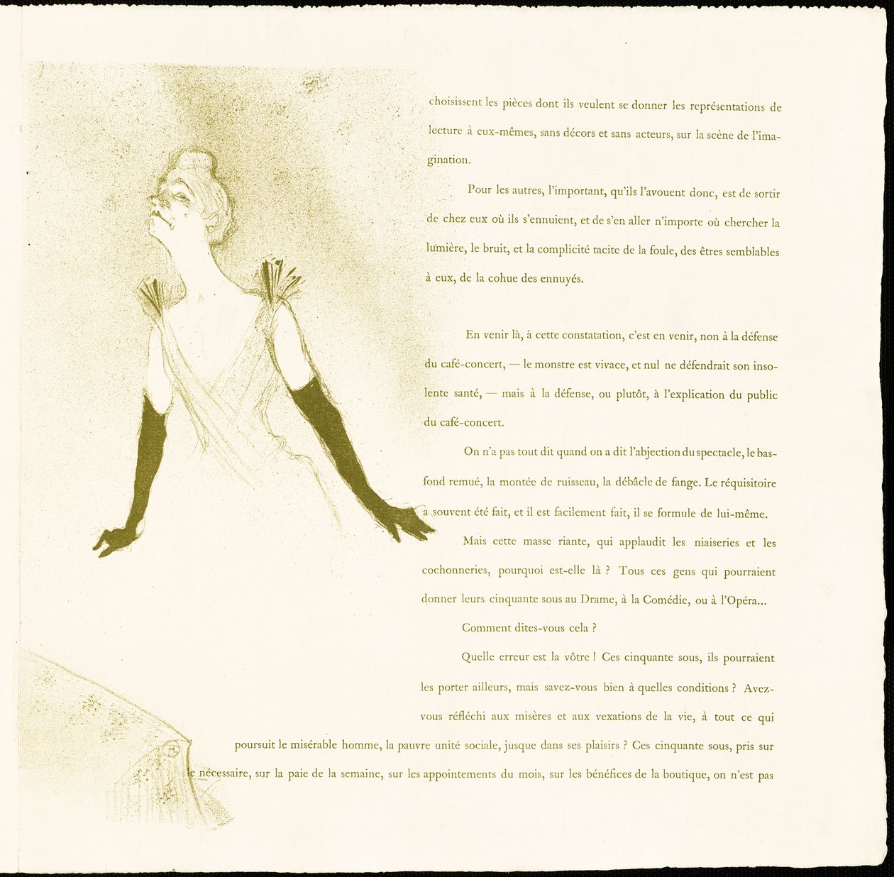 Yvette Guilbert by Henri de Toulouse-Lautrec