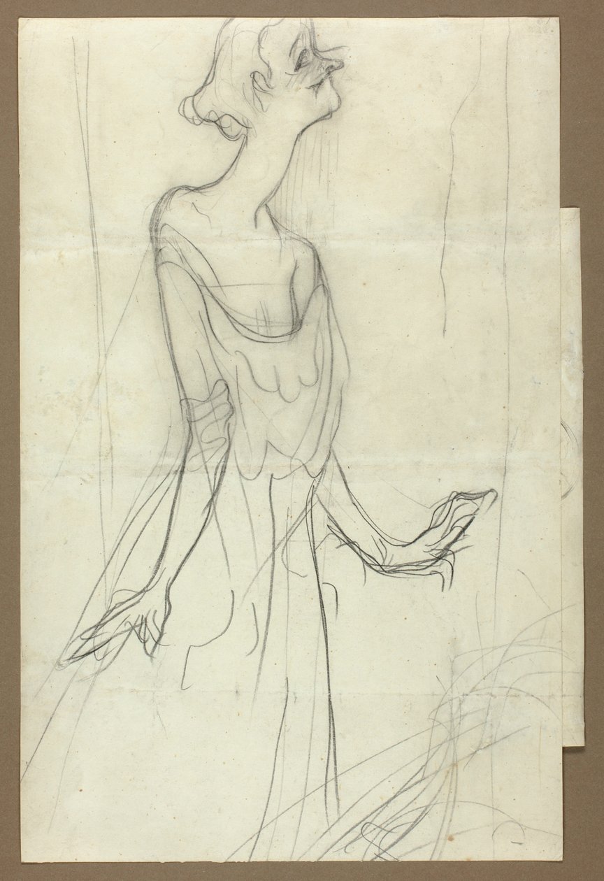 Yvette Guilbert Singing by Henri de Toulouse-Lautrec
