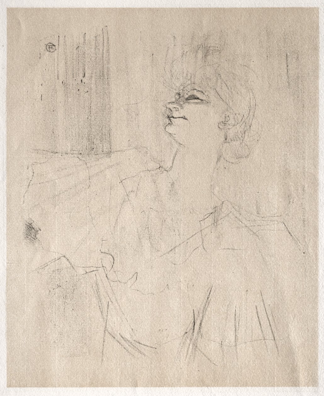 Yvette Guilbert: At Ménilmontant, by Bruant by Henri de Toulouse-Lautrec
