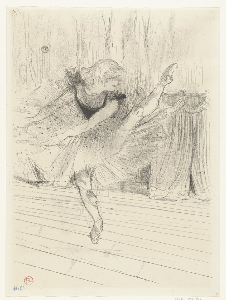 Portrait of Dancer Ida Heath by Henri de Toulouse Lautrec (signed by artist)