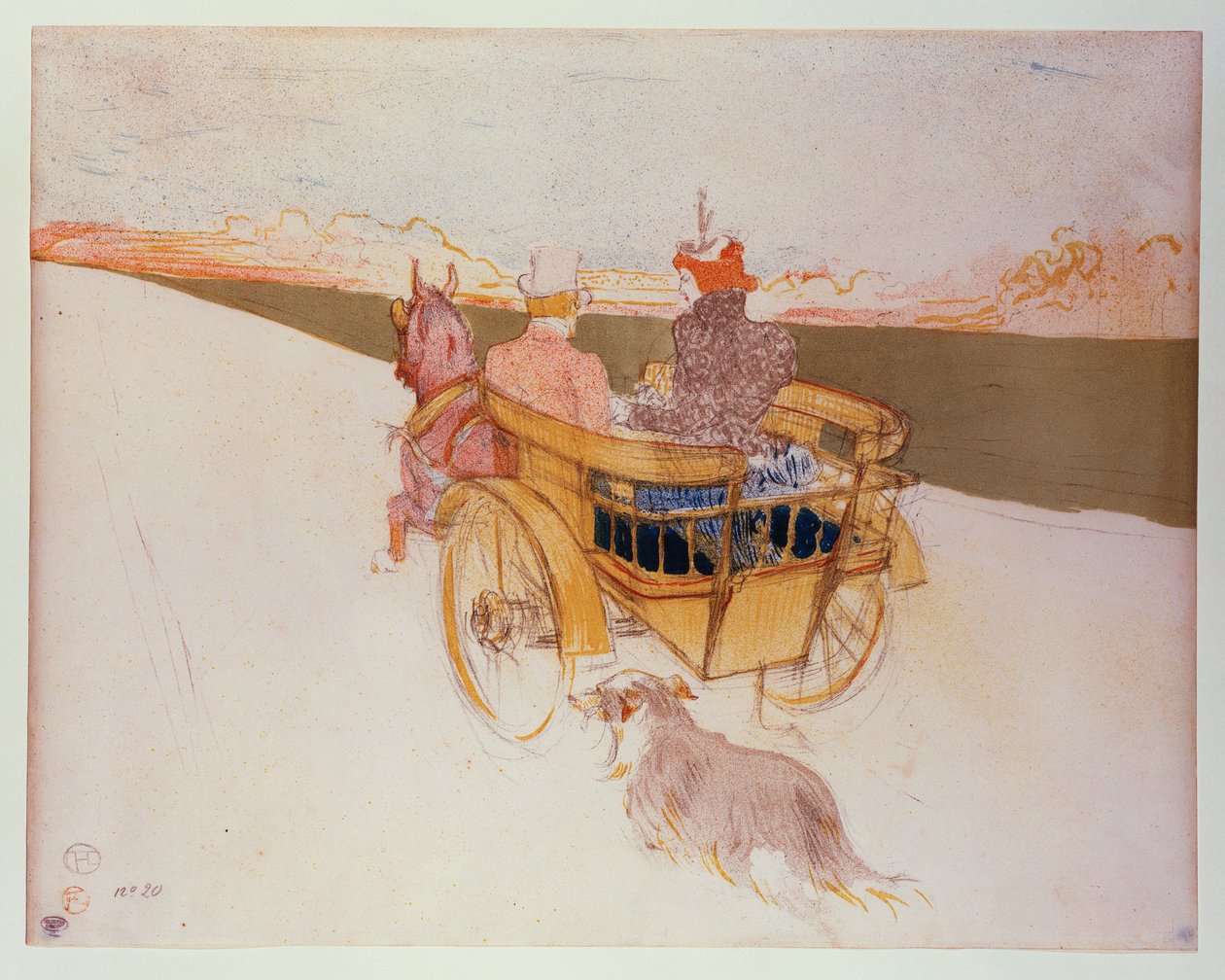 A Country Party or The English Cart by Henri de Toulouse Lautrec