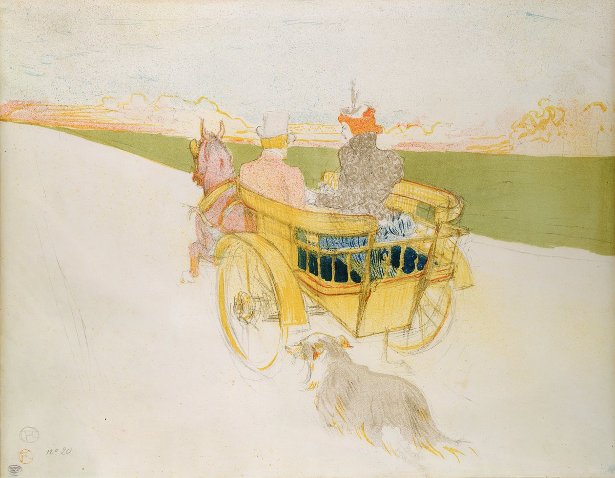 A Ride in the Country, or the English Trap by Henri de Toulouse Lautrec