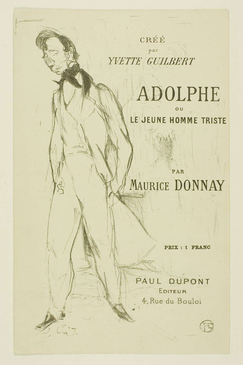 Adolphe—The Sad Young Man by Henri de Toulouse Lautrec