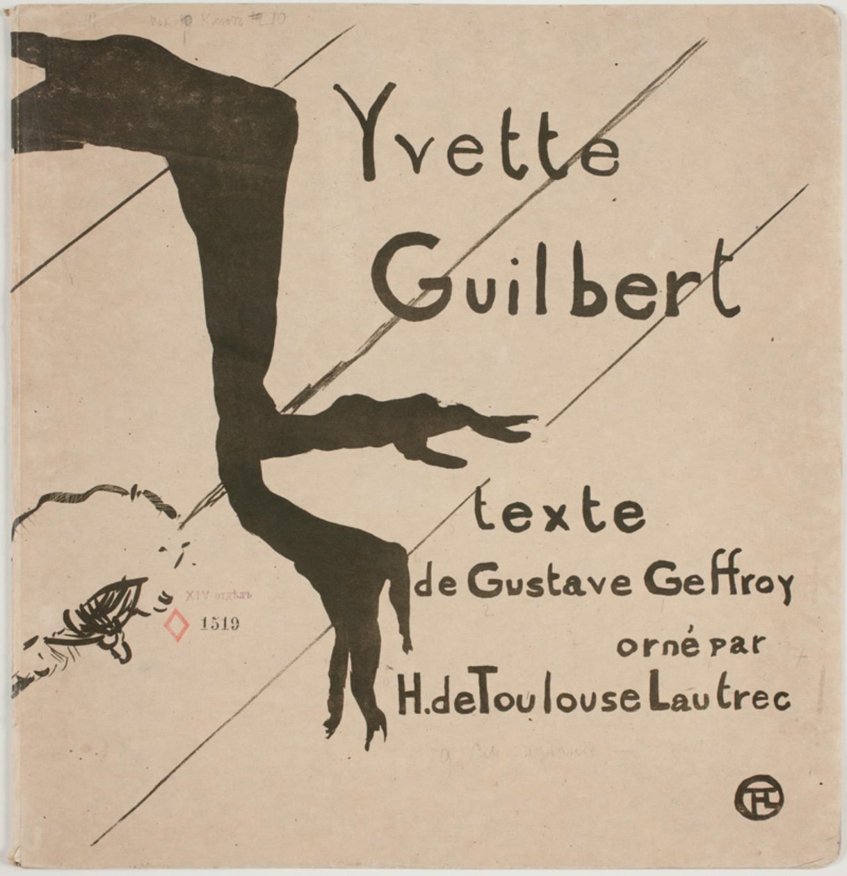 Album Cover: Yvette Guilbert by Henri de Toulouse Lautrec