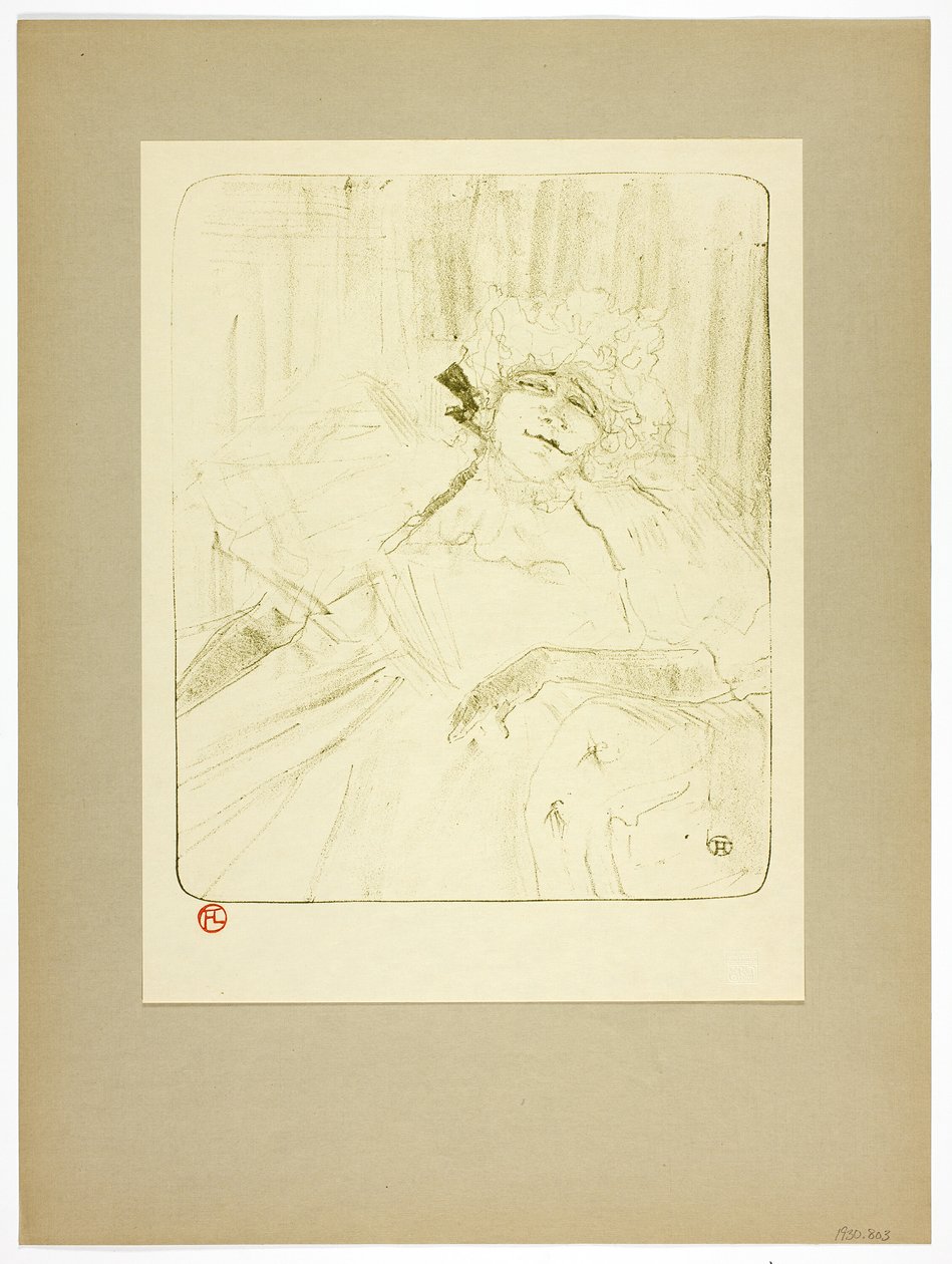An Old Song, plate five from Yvette Guilbert by Henri de Toulouse Lautrec