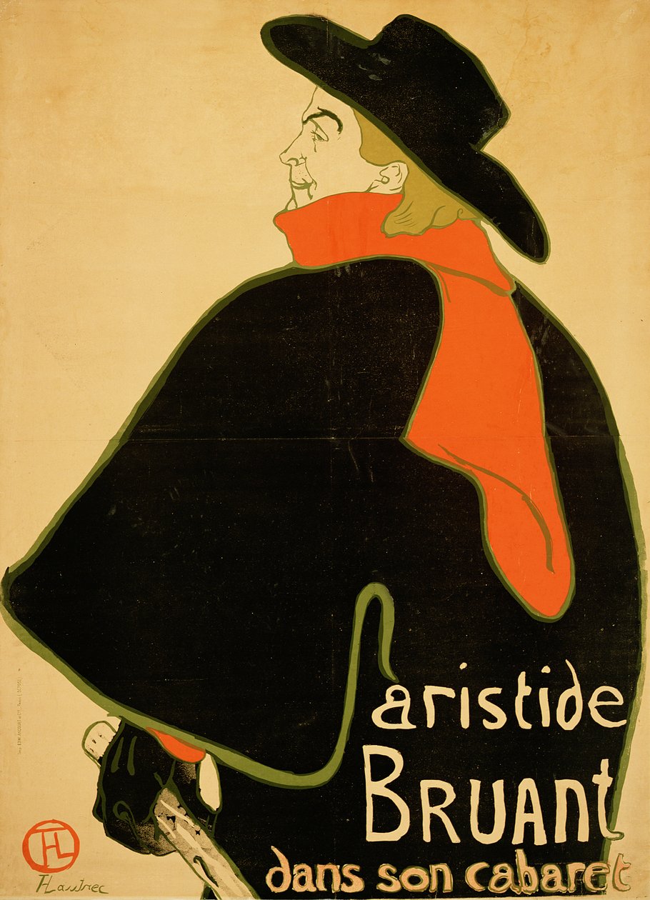 Aristide Bruant in His Cabaret by Henri de Toulouse Lautrec