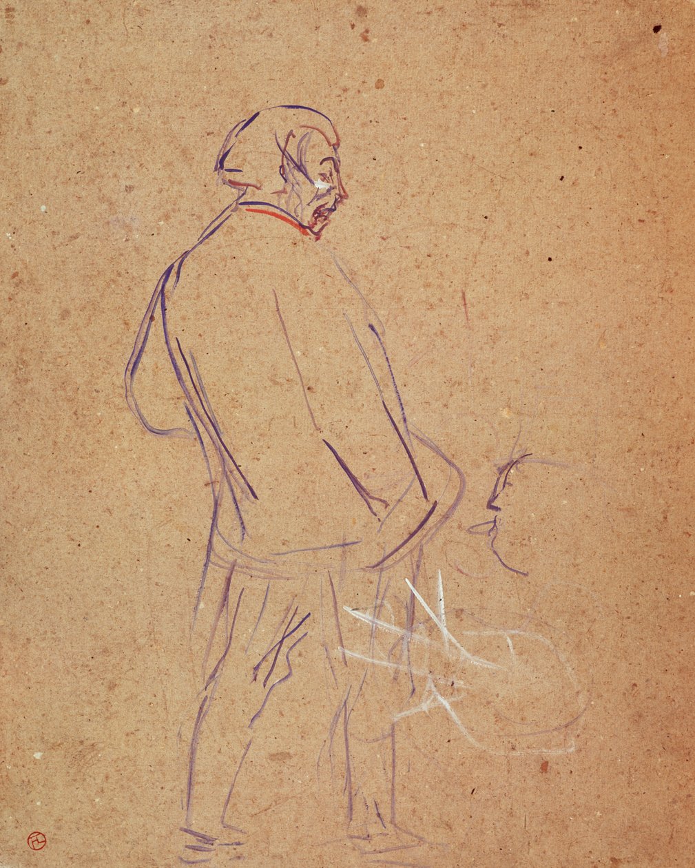 Aristide Bruant singing in his cabaret by Henri de Toulouse Lautrec