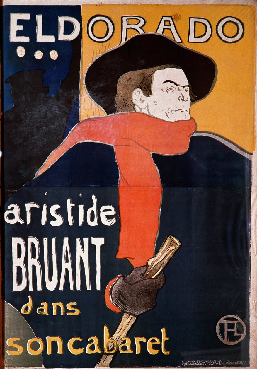 Aristide Bruant in His Cabaret by Henri de Toulouse Lautrec