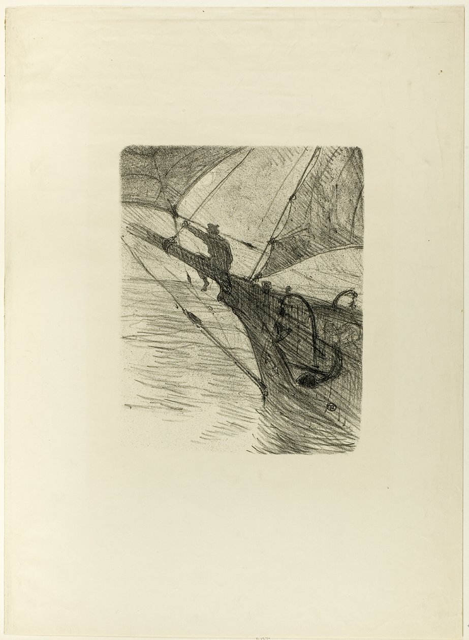 At Sea by Night, from Mélodies de Désiré Dihau by Henri de Toulouse Lautrec