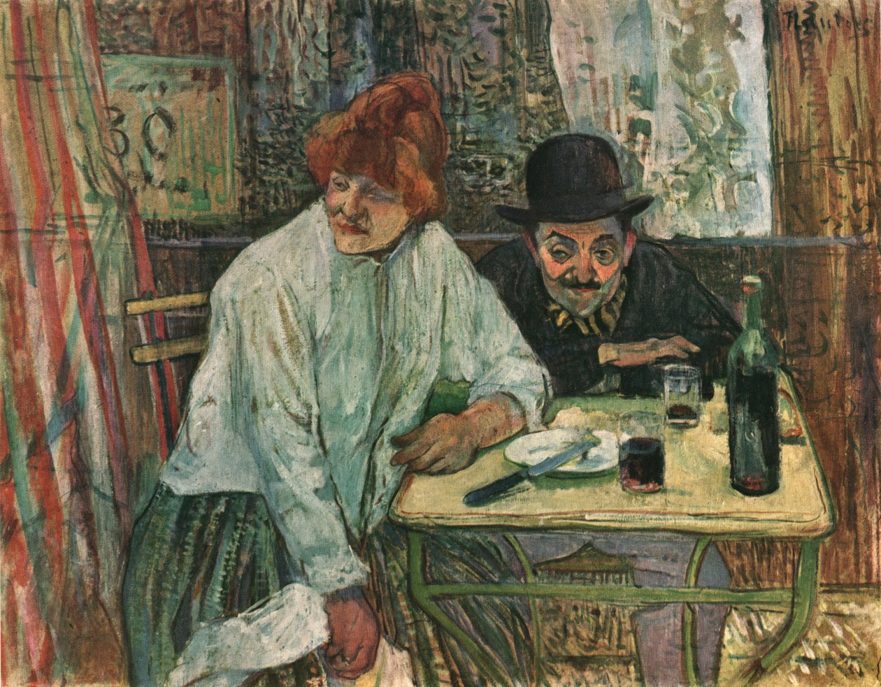 At the Café La Mie by Henri de Toulouse Lautrec