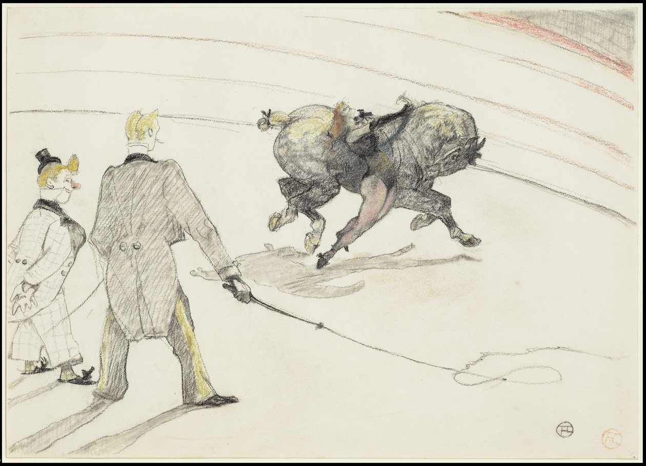 At the Circus: Acrobats by Henri de Toulouse Lautrec