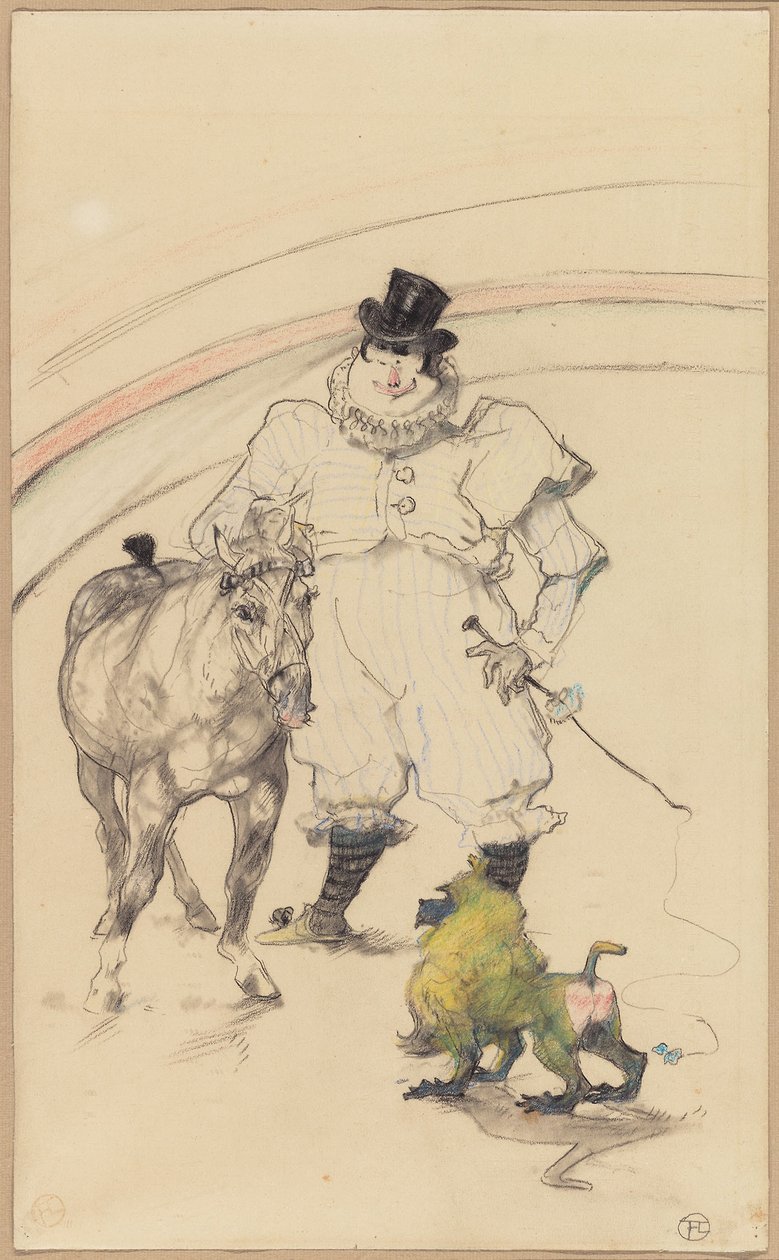 At the Circus: Trained Pony and Baboon by Henri de Toulouse Lautrec