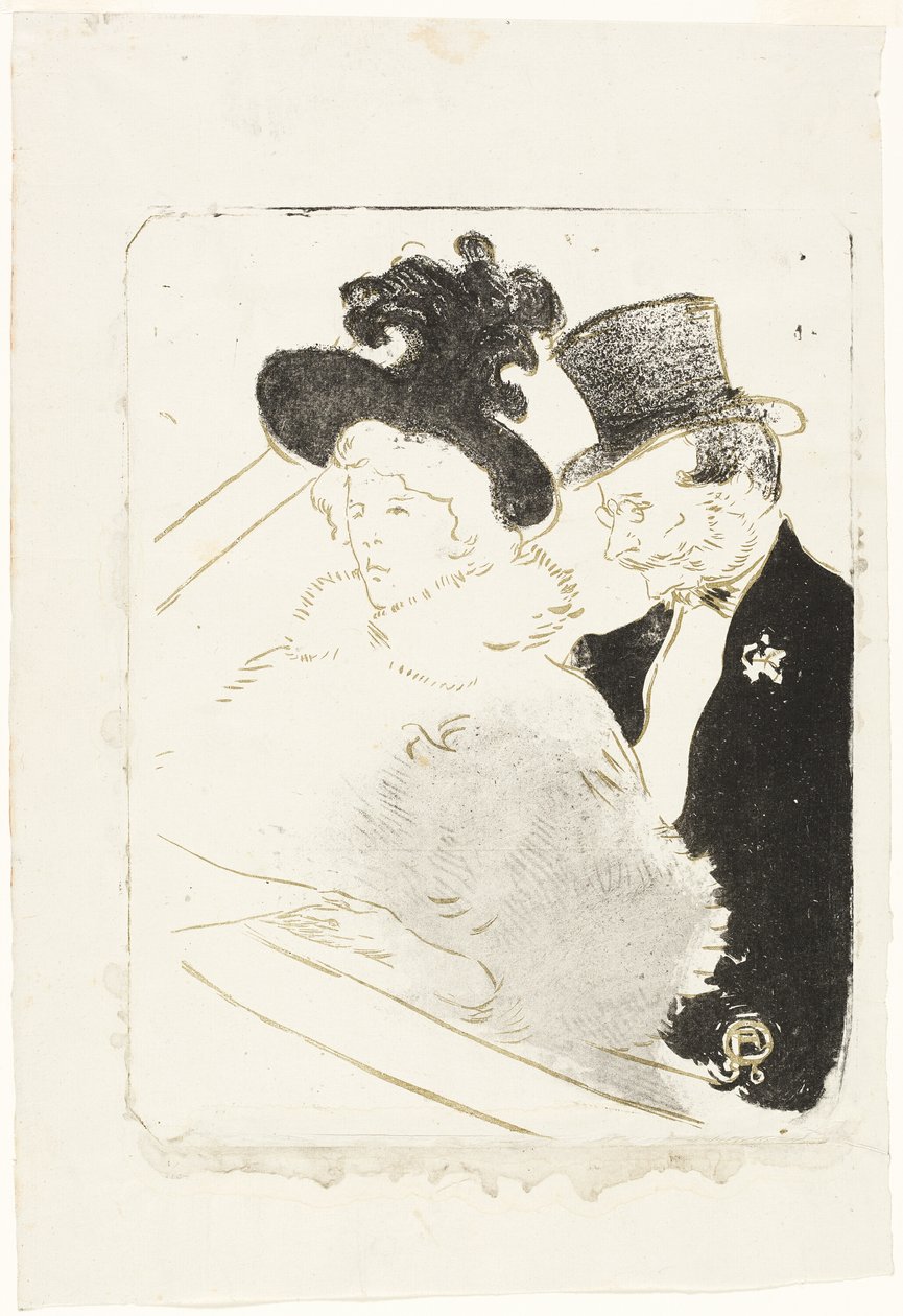At the Concert by Henri de Toulouse Lautrec