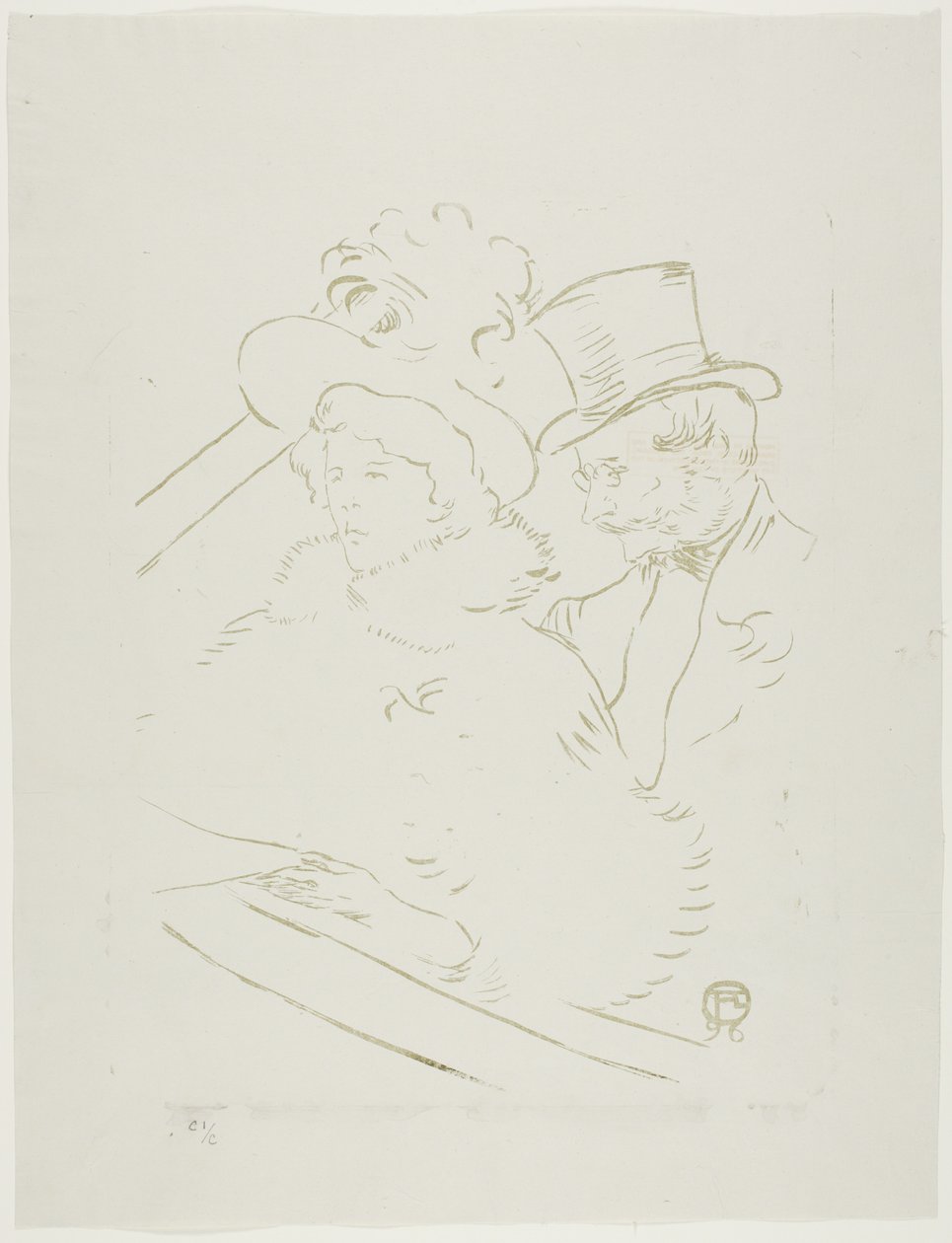 At the Concert by Henri de Toulouse Lautrec