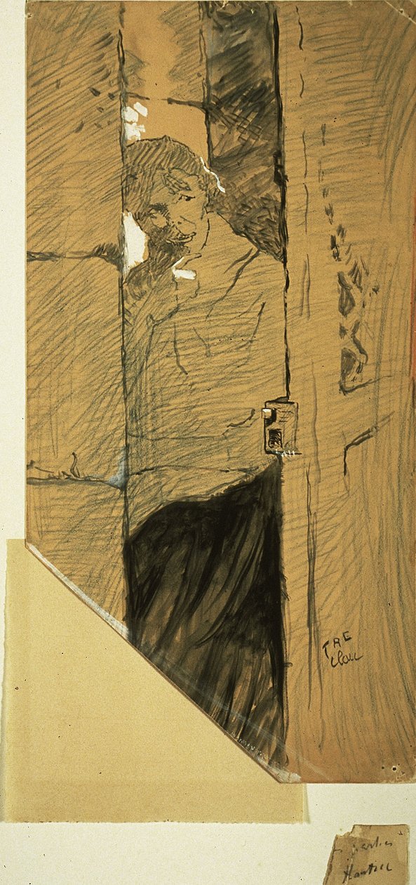At the Door by Henri de Toulouse Lautrec