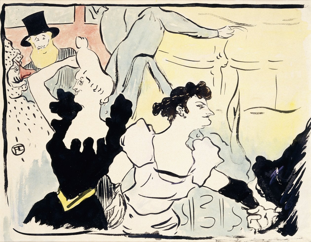 At the Masked Ball-Parisian Festivities-New Revels by Henri de Toulouse Lautrec