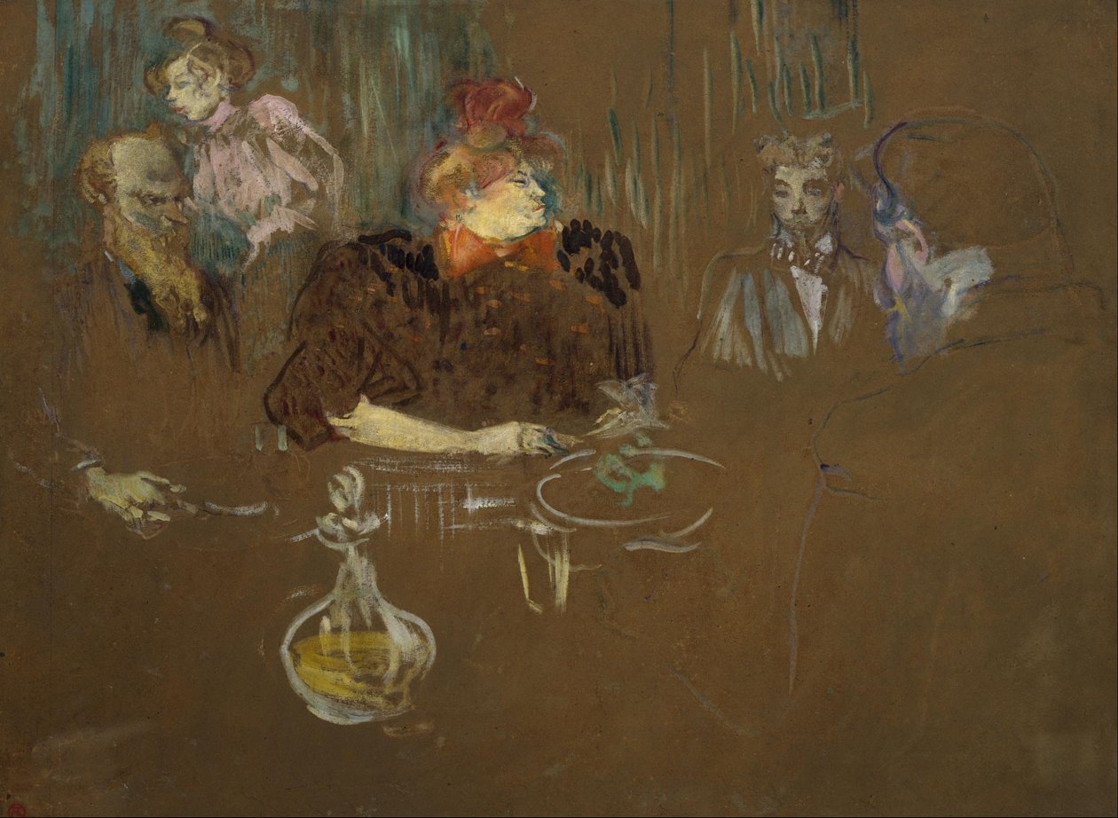 At the Table of Monsieur and Madame Natanson by Henri de Toulouse Lautrec