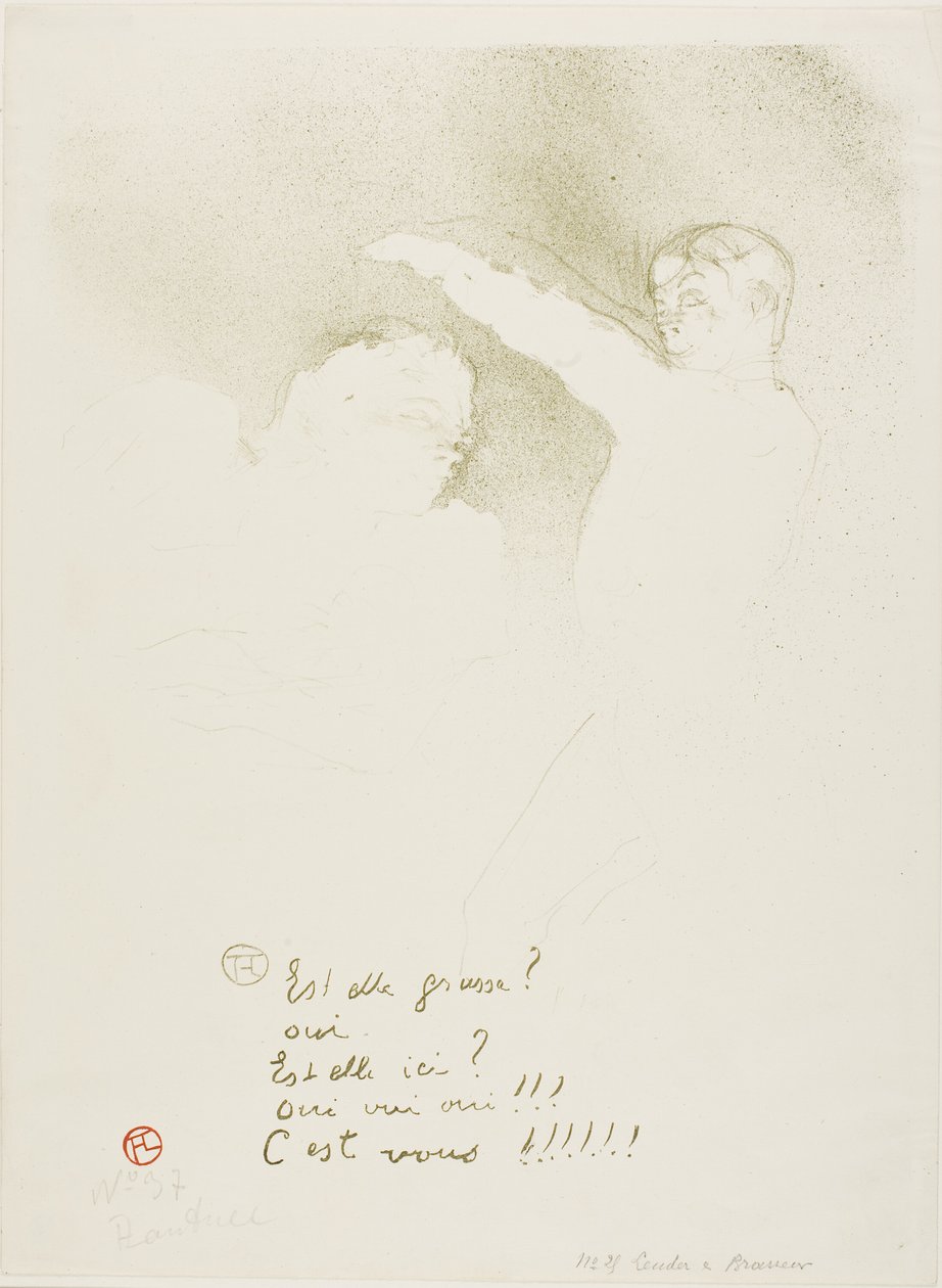 At the Variétés: Mademoiselle Lender and Brasseur by Henri de Toulouse Lautrec