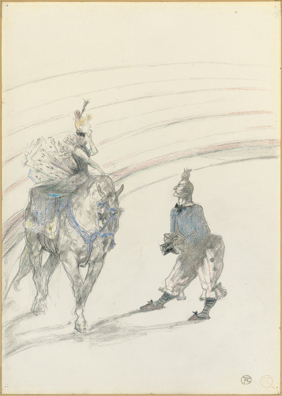 At the Circus: Equestrian Panel, 1899 by Henri de Toulouse Lautrec