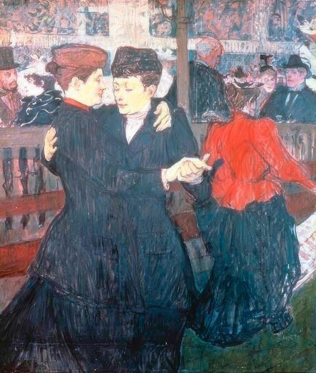 At the Moulin Rouge. The Two Dancers by Henri de Toulouse-Lautrec