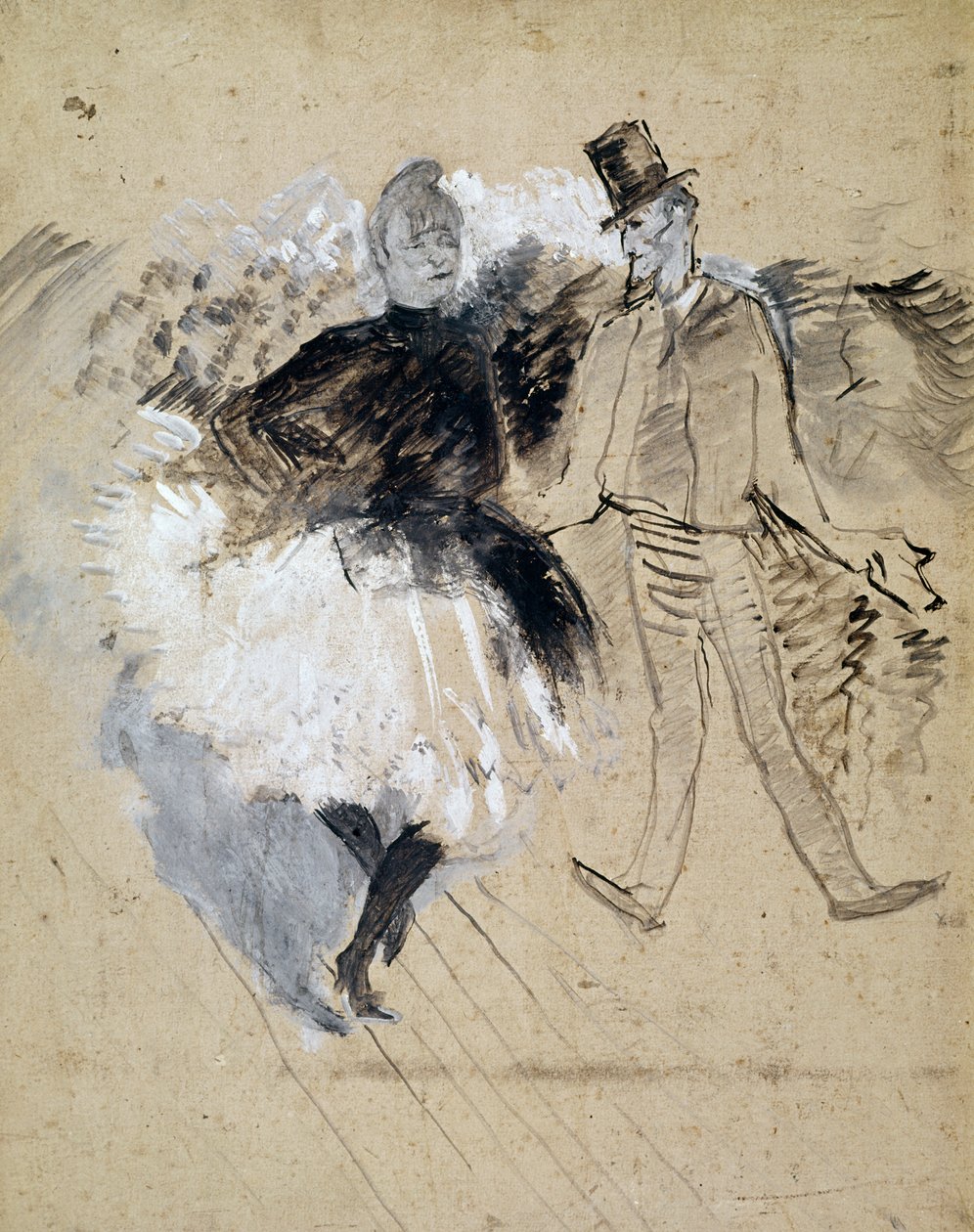 Au Moulin de la Galette, La Goulue et Valentin le Desosse by Henri de Toulouse Lautrec