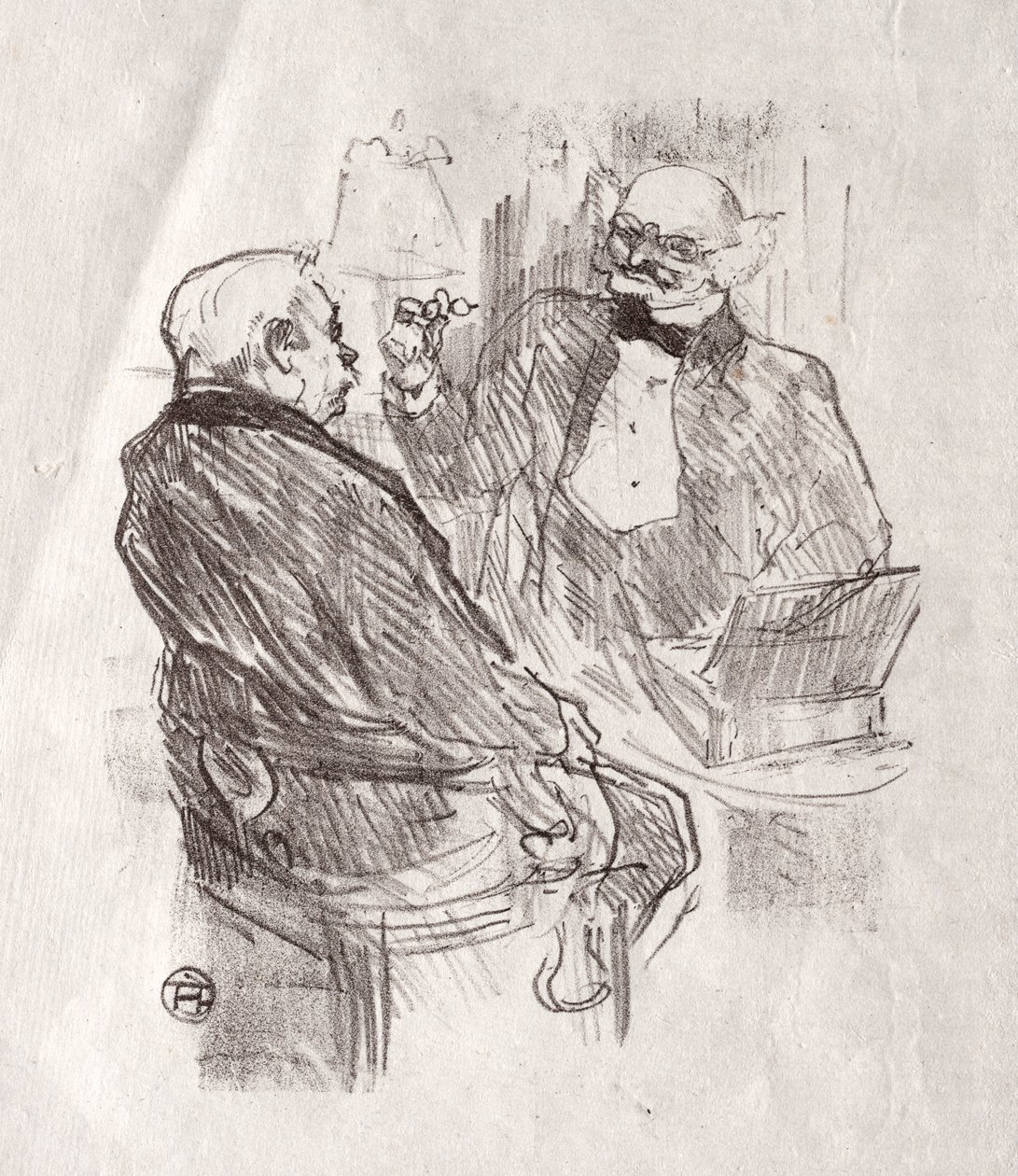 At the Foot of Sinai: Georges Clemenceau and the Oculist Mayer, 1898 by Henri de Toulouse Lautrec