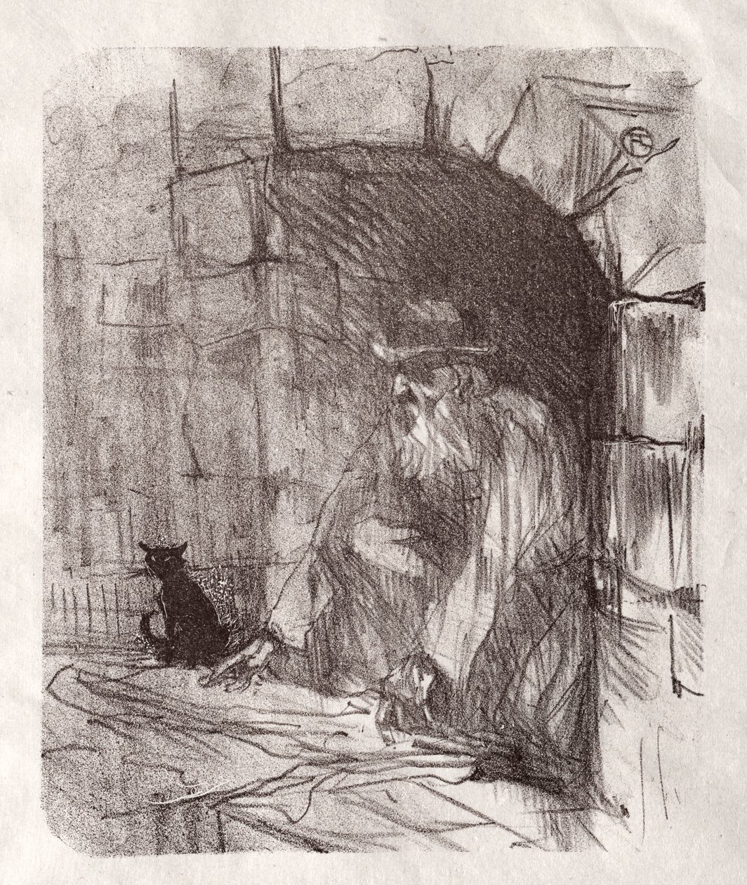 At the Foot of Sinai: A Back Room in Krakow by Henri de Toulouse Lautrec