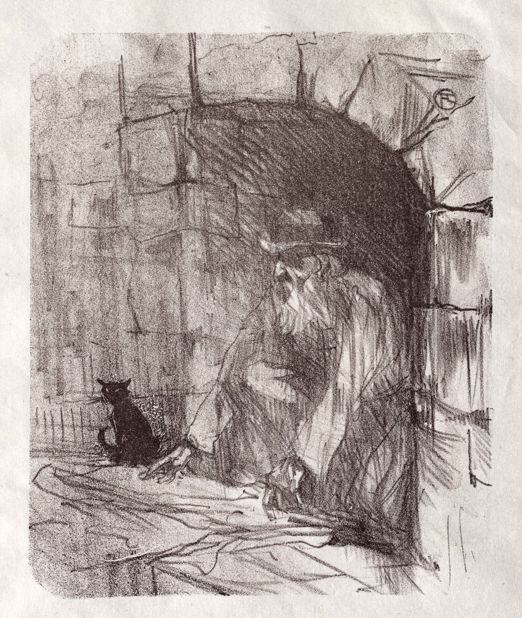 At the Foot of Sinai: A Back Room in Krakow, 1898 by Henri de Toulouse Lautrec