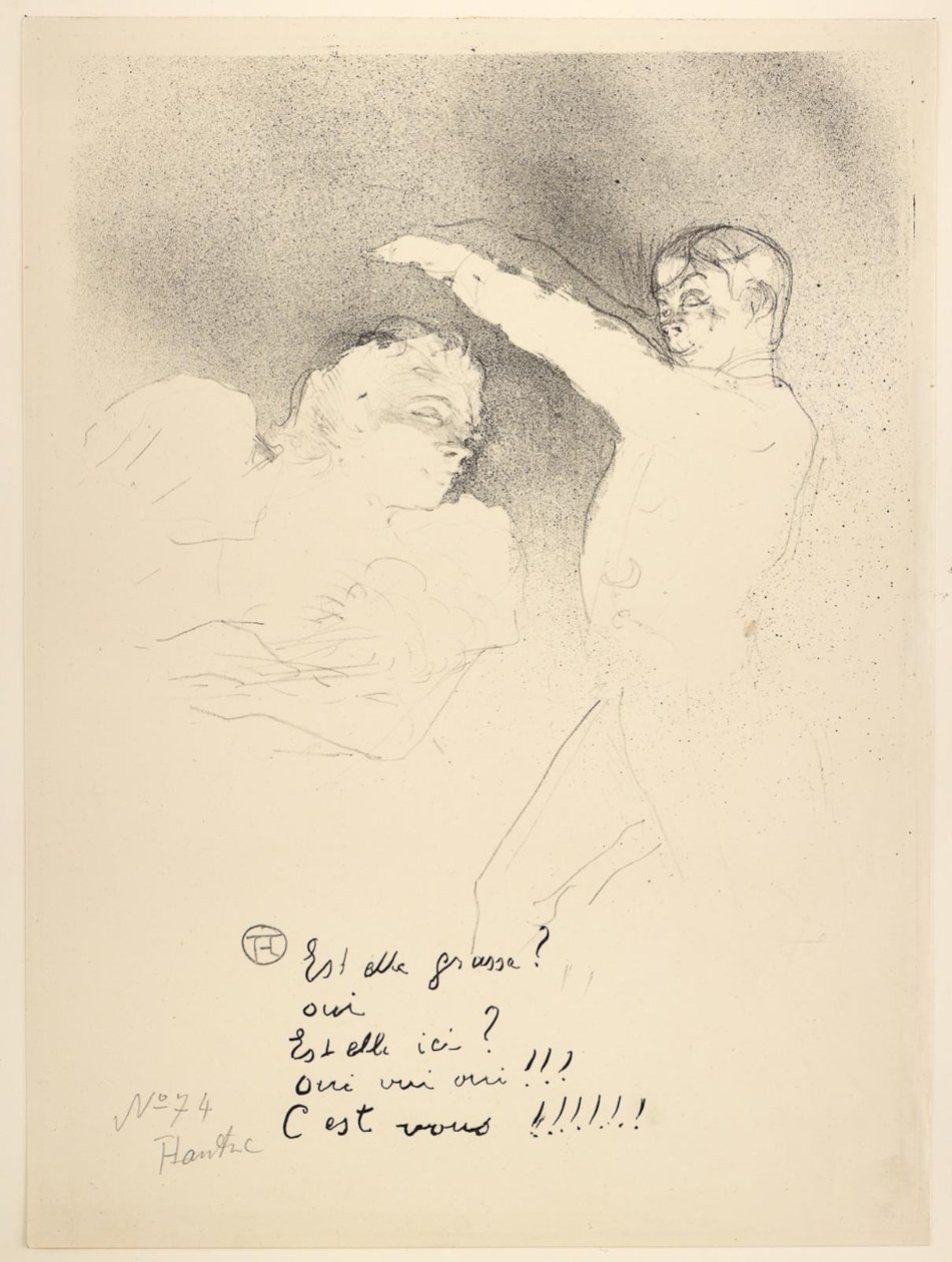 At the Varieties, Mademoiselle Lender and Brasseur by Henri de Toulouse Lautrec
