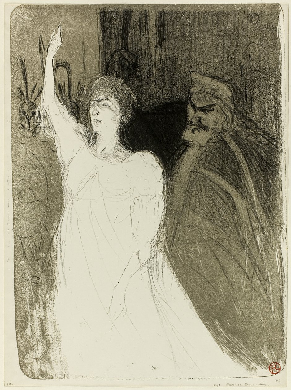 Bartet and Mounet-Sully, in Antigone by Henri de Toulouse Lautrec