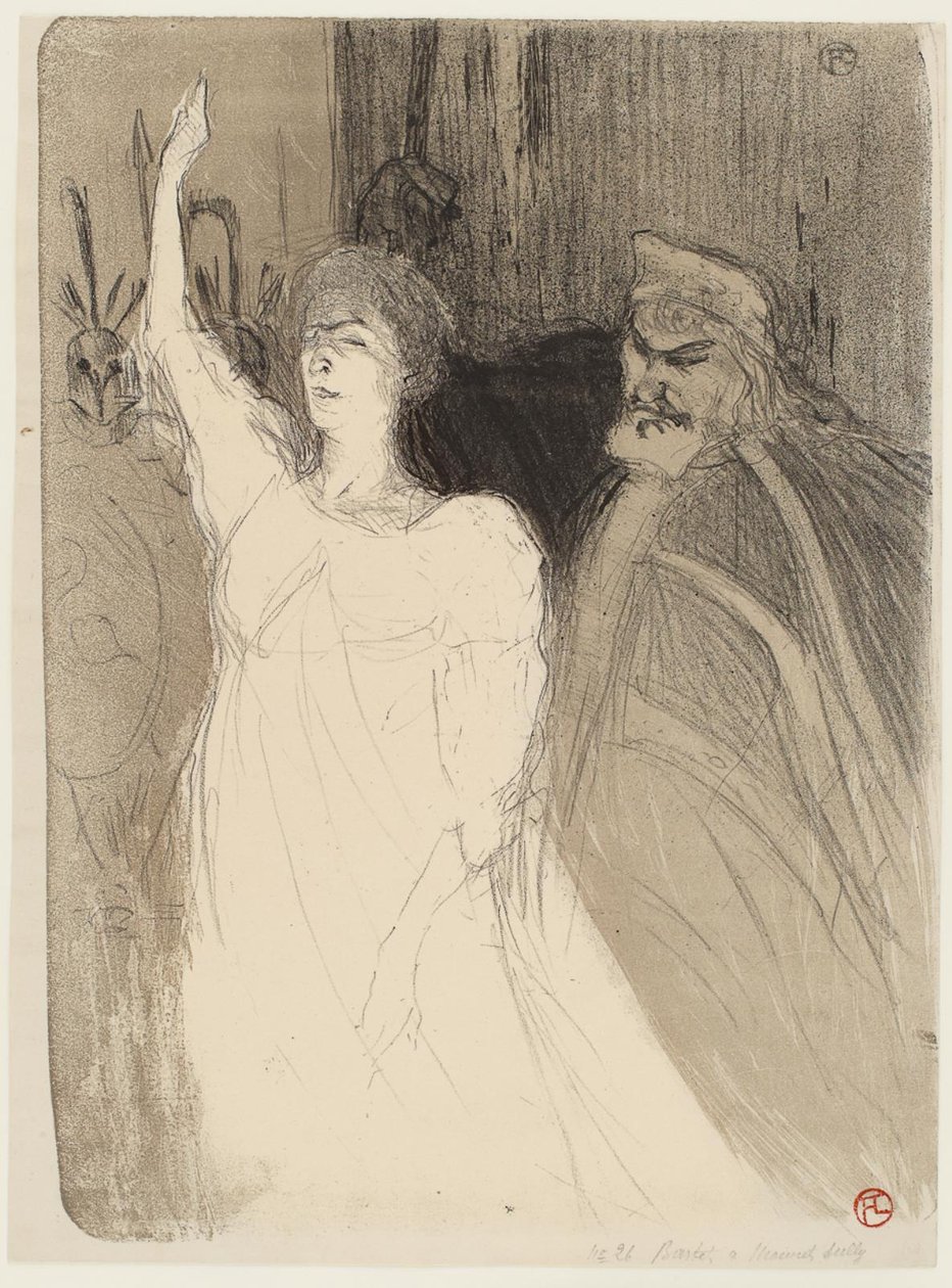 Bartet and Mounet-Sully in Antigone by Henri de Toulouse Lautrec