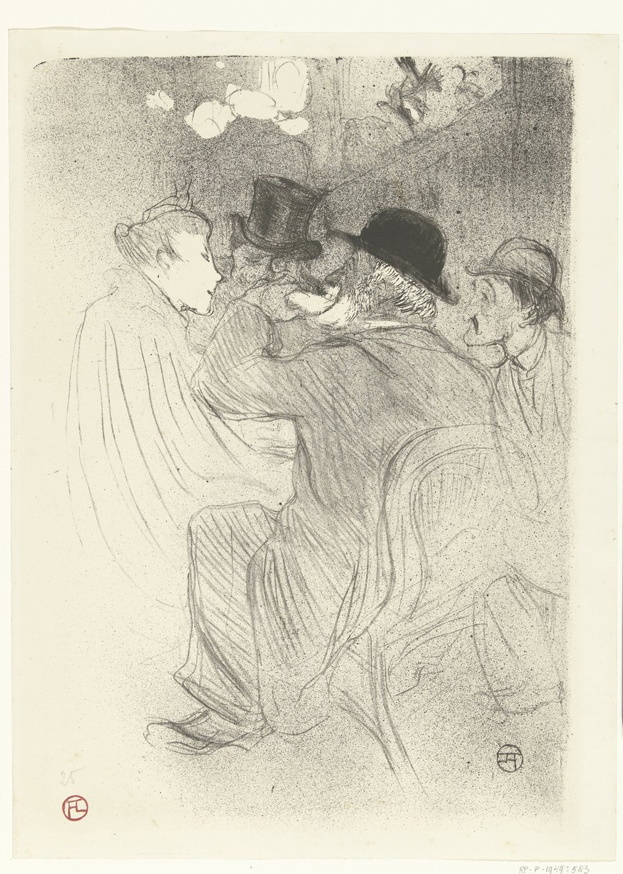 Visitors in Café Moulin Rouge by Henri de Toulouse Lautrec
