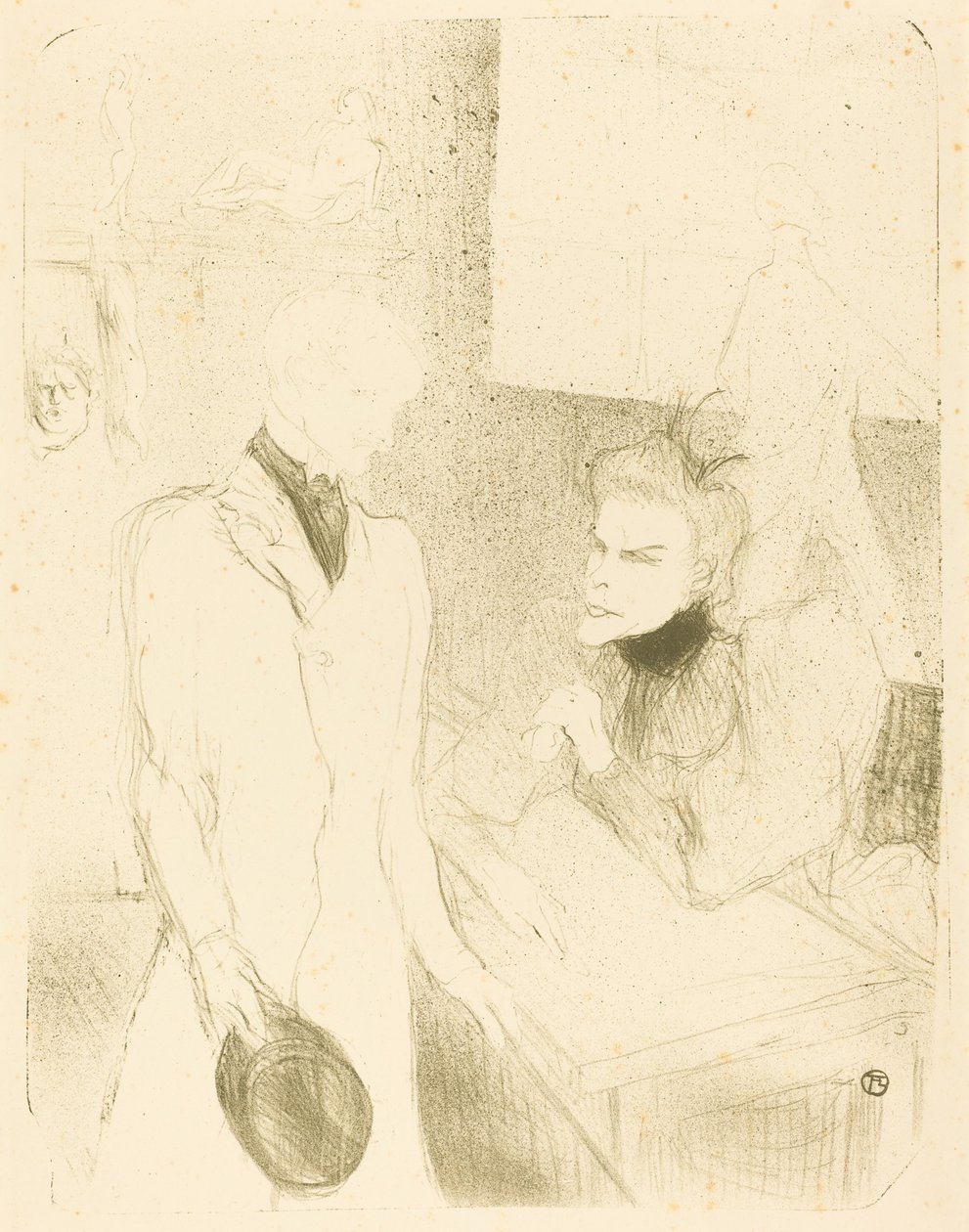 Brandes and Le Bargy in Cabotins, 1894 by Henri de Toulouse Lautrec