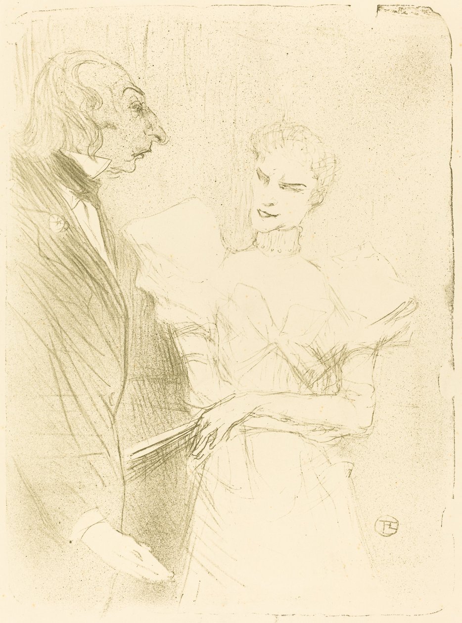 Brandes and Leloir in Cabotins, 1894 by Henri de Toulouse Lautrec