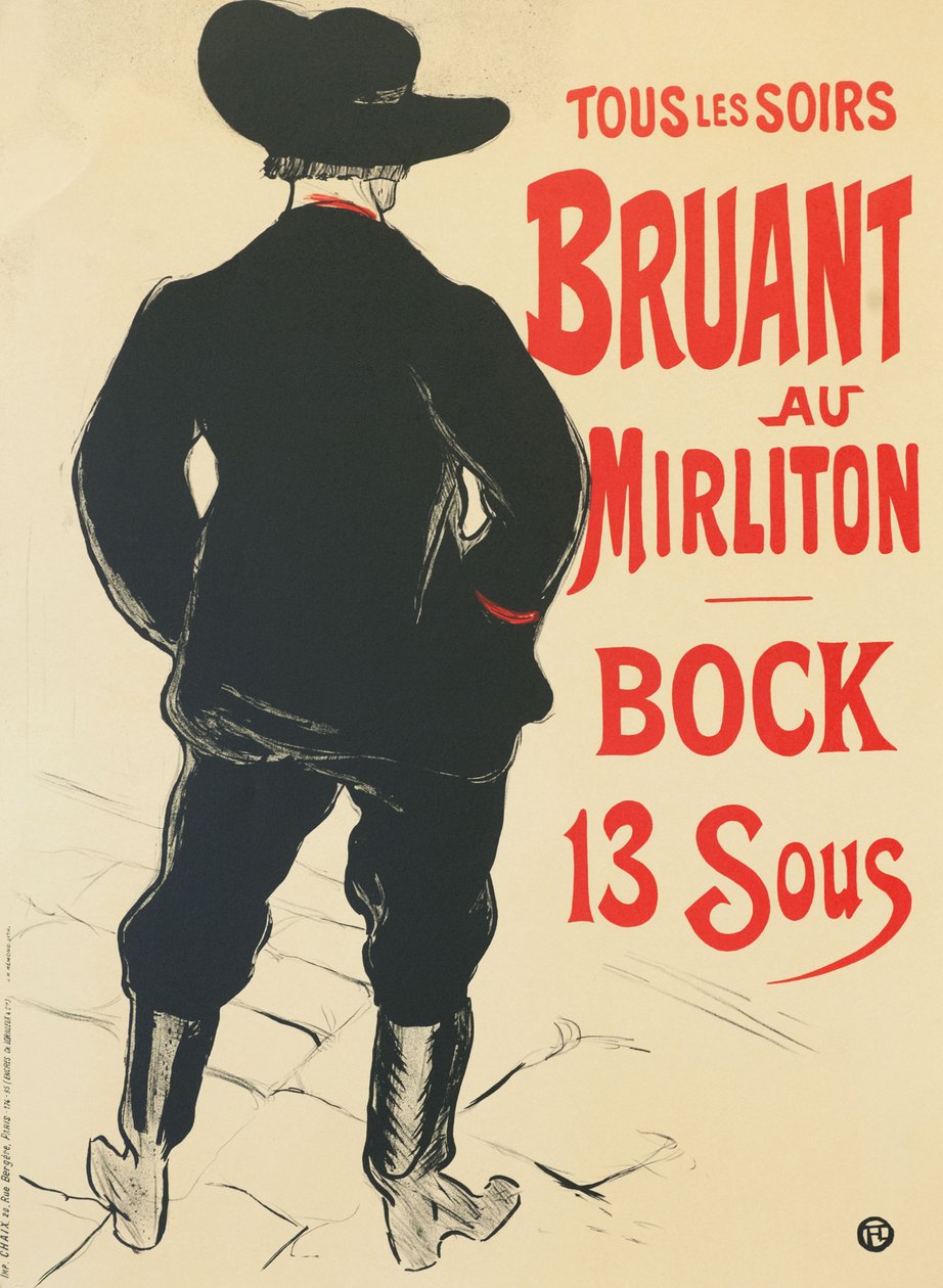 Bruant au Mirliton by Henri de Toulouse-Lautrec