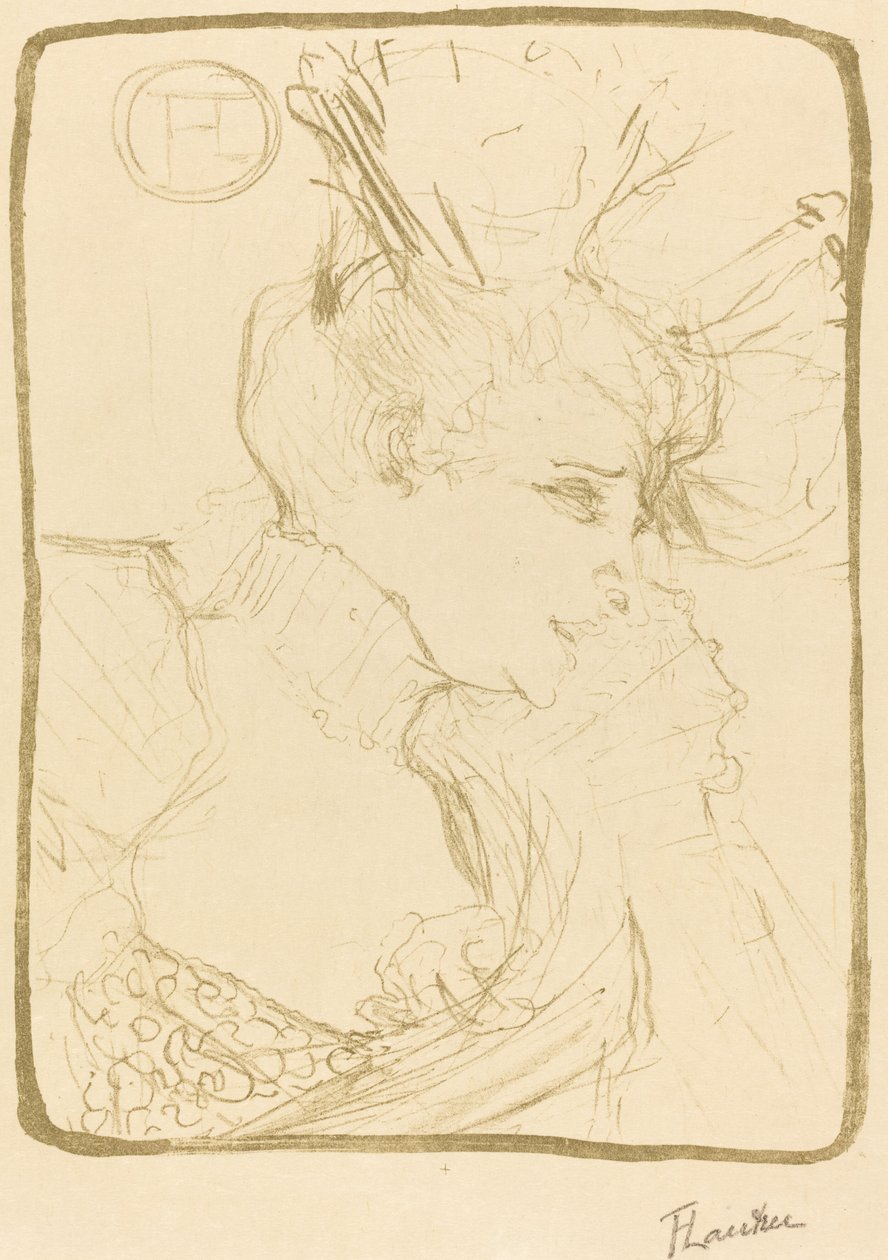 Bust of Mlle. Marcelle Lender by Henri de Toulouse Lautrec