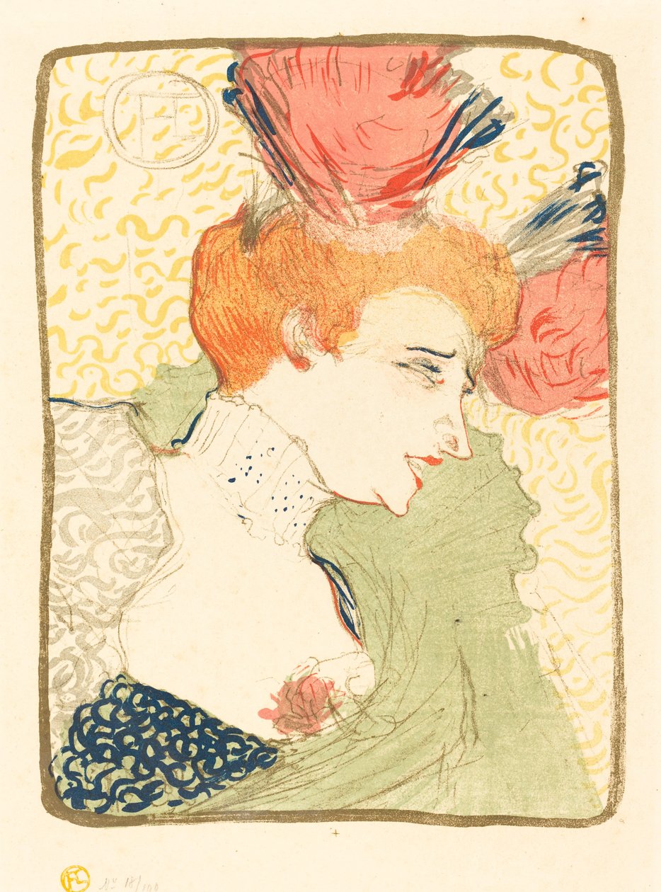 Bust of Mlle. Marcelle Lender by Henri de Toulouse Lautrec