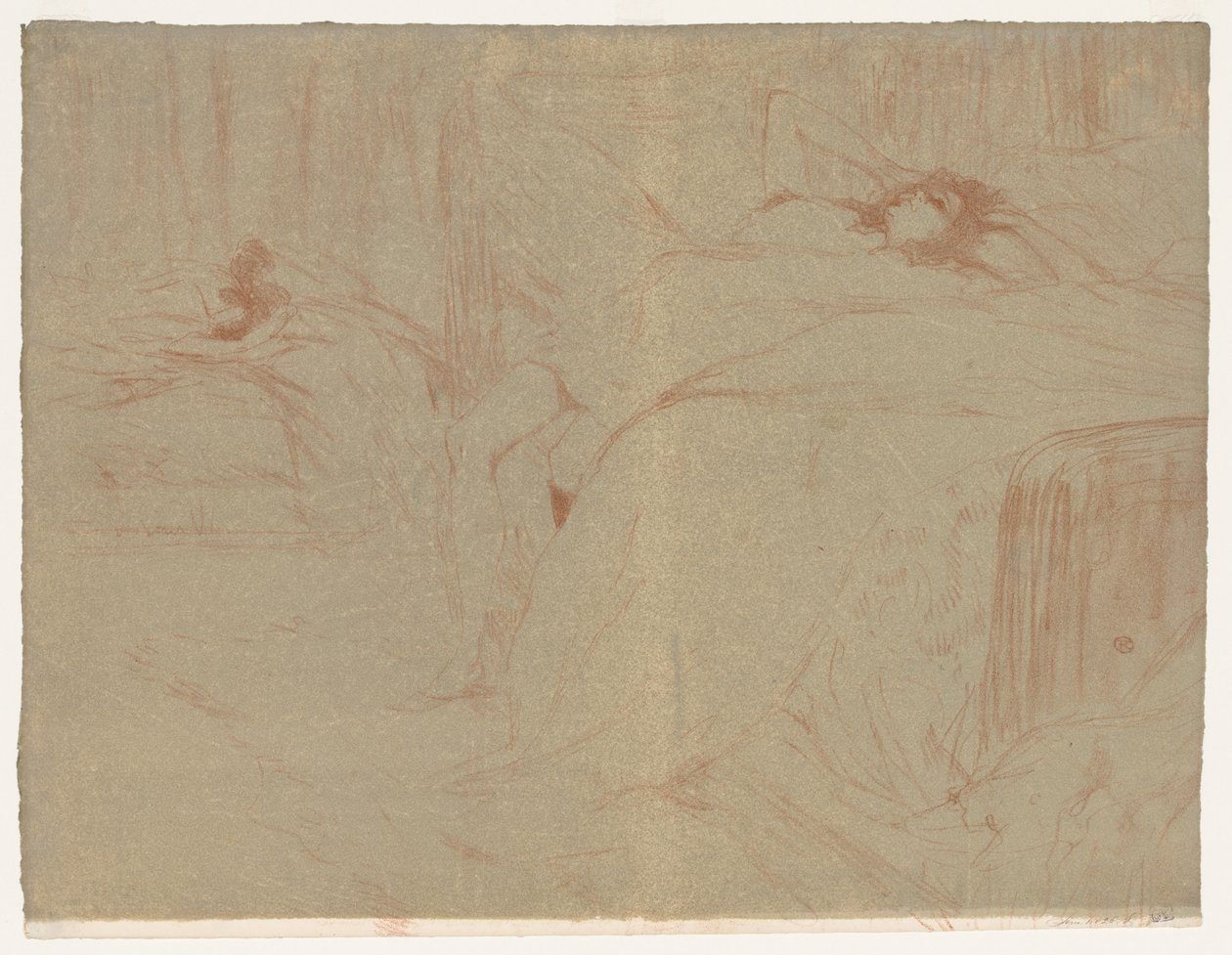 Elles: Woman Lying on Her Back by Henri de Toulouse Lautrec