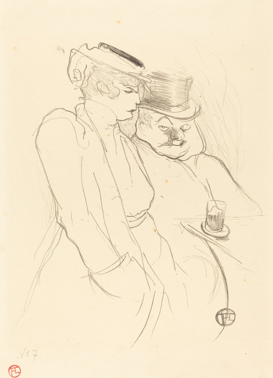 In Forty, 1893 by Henri de Toulouse Lautrec