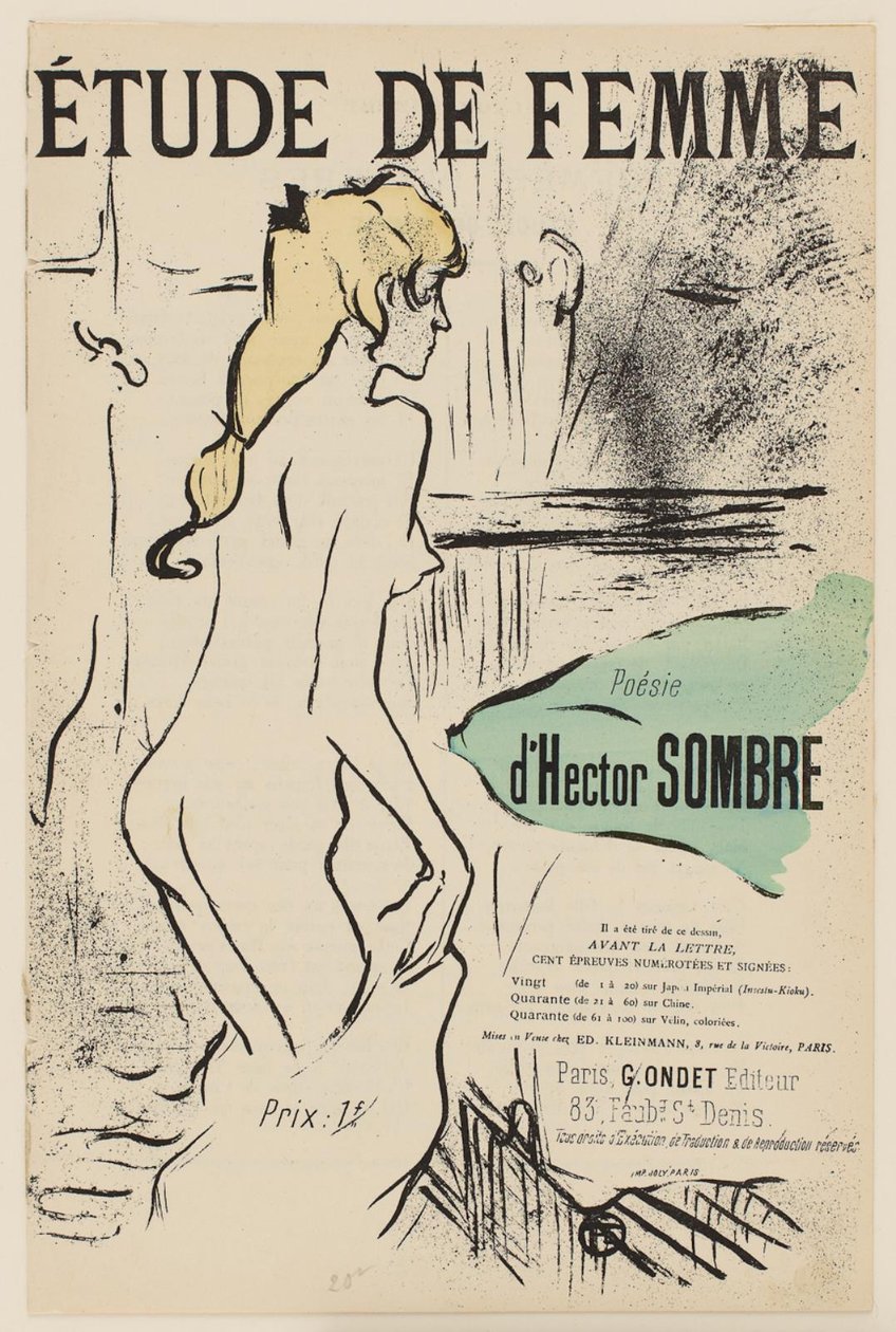 Study of a Woman by Henri de Toulouse Lautrec