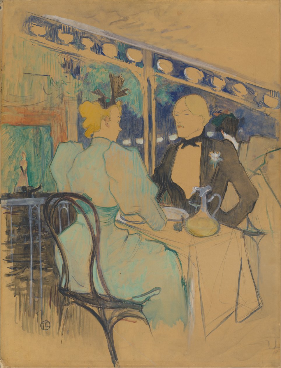 Fashionable People at Les Ambassadeurs by Henri de Toulouse Lautrec