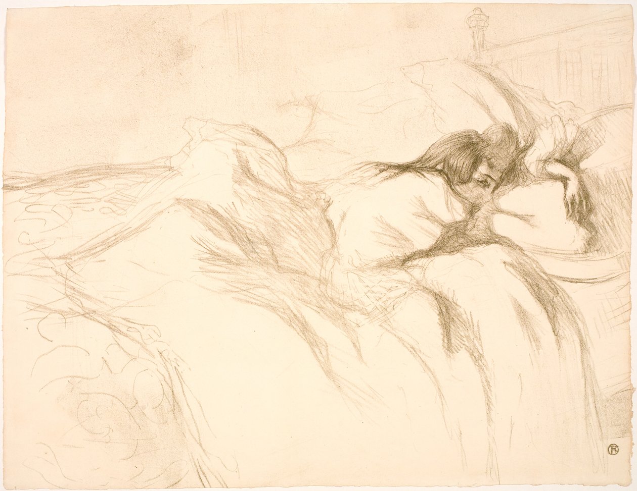 Reclining Woman, Awakening by Henri de Toulouse Lautrec