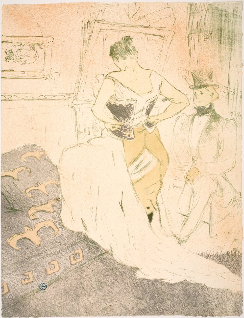 Woman in Corset, Conquest of Passage by Henri de Toulouse Lautrec