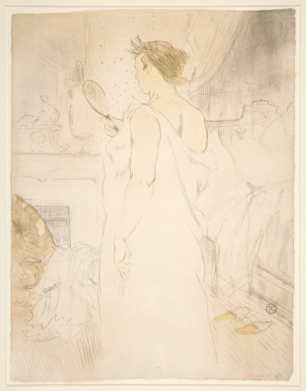 Woman with Hand Mirror, from the series Elles by Henri de Toulouse Lautrec