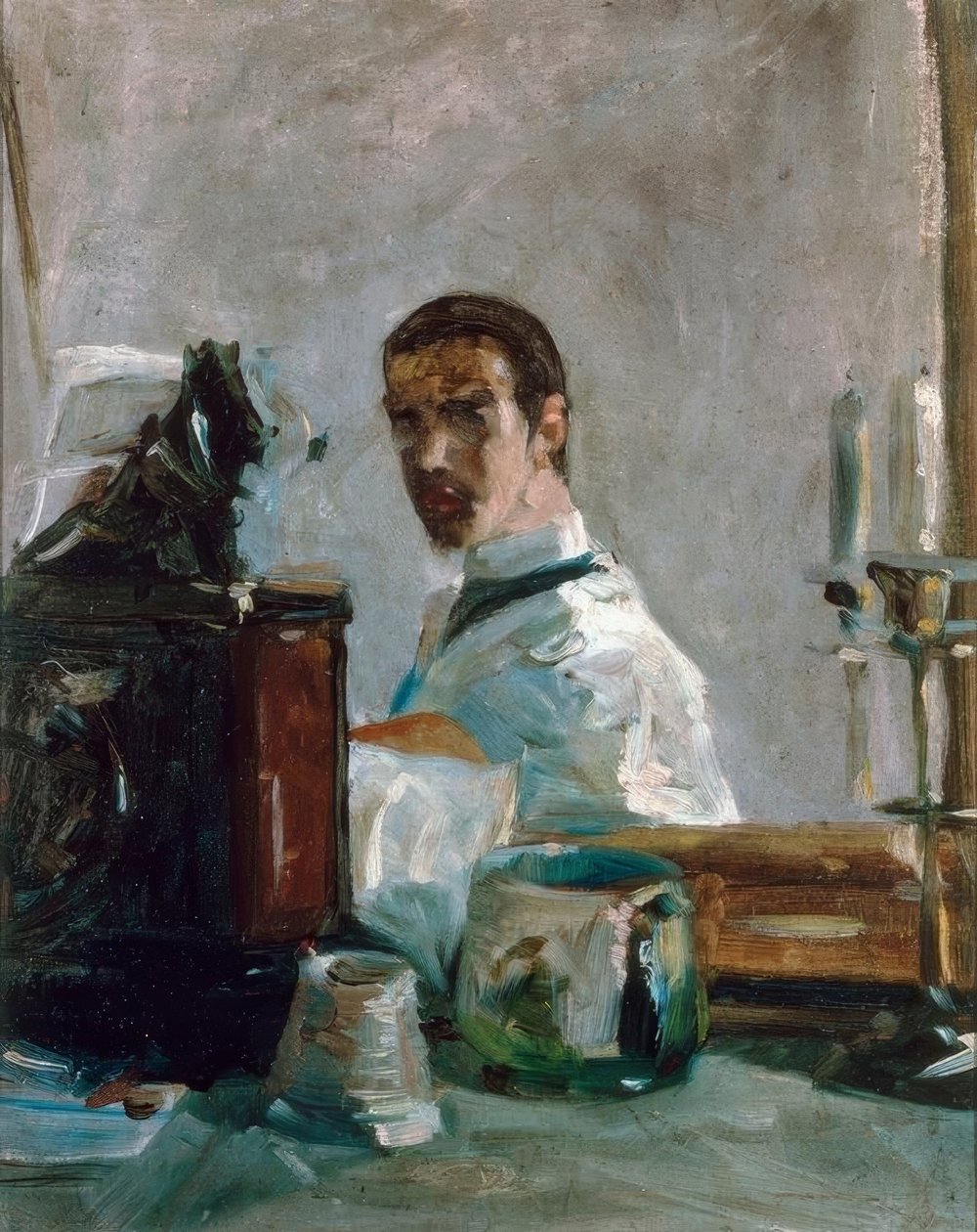 Henri de Toulouse-Lautrec by Himself (Self-Portrait) by Henri de Toulouse Lautrec