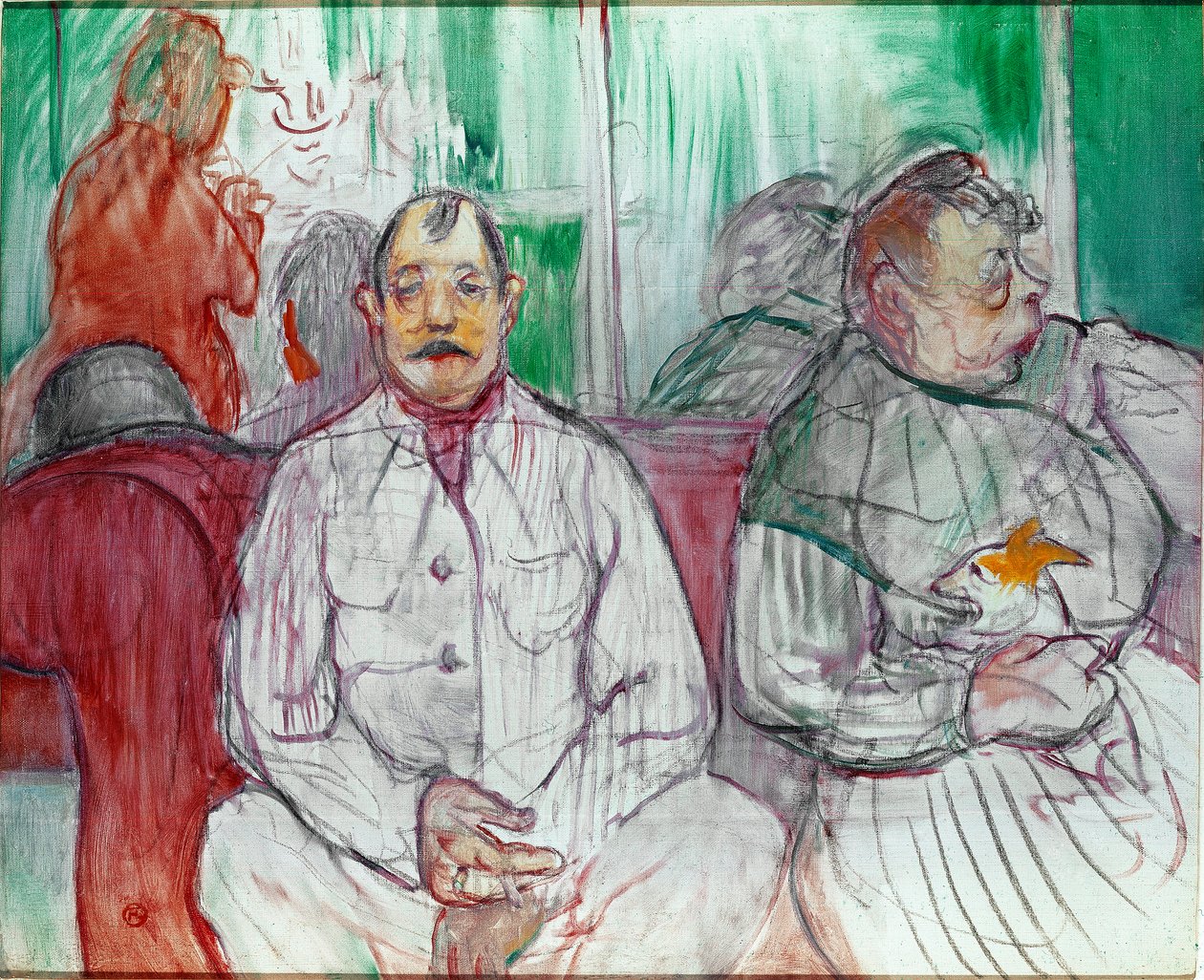 Him, her and the dog (Couple with dog) by Henri de Toulouse Lautrec