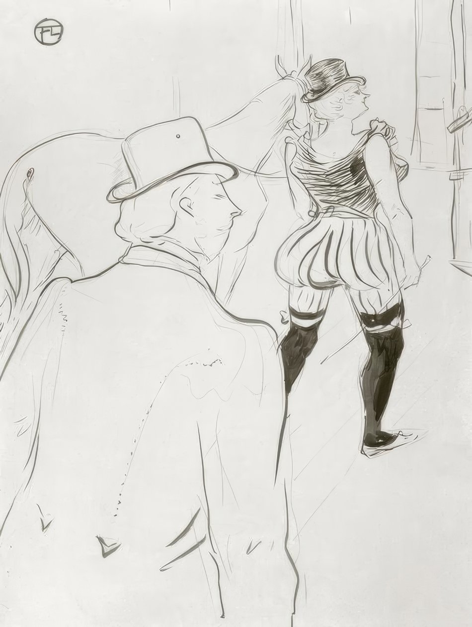 Behind the Scenes by Henri de Toulouse Lautrec