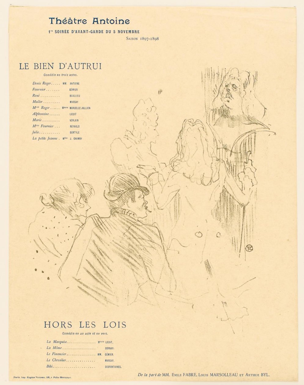 Hommage to Moliere by Henri de Toulouse Lautrec