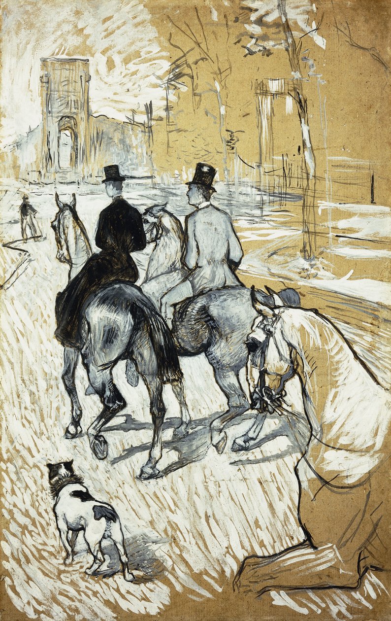 Horse-riders going toward the Bois de Boulogne by Henri de Toulouse Lautrec