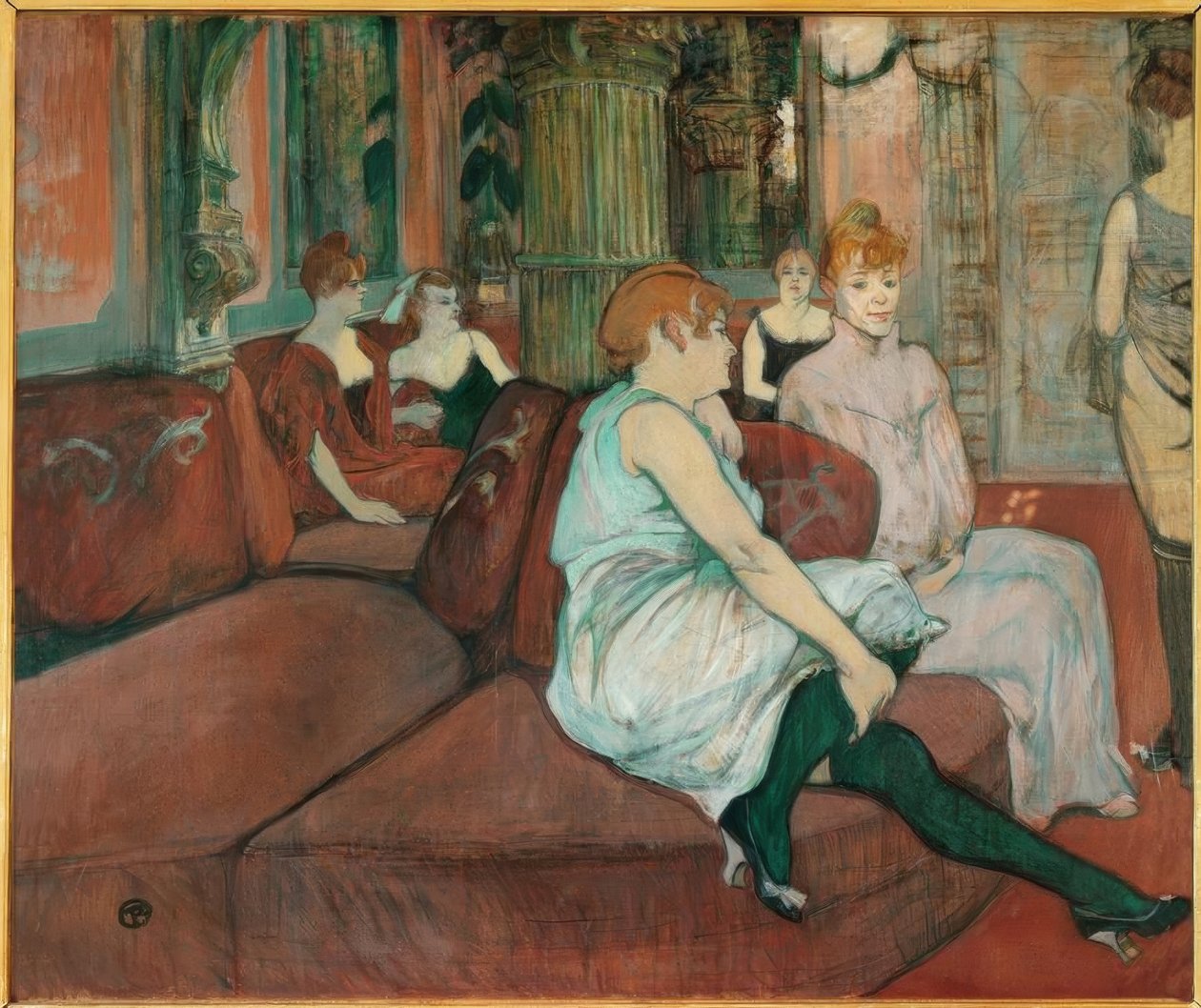 In the Salon of the Rue des Moulins by Henri de Toulouse Lautrec